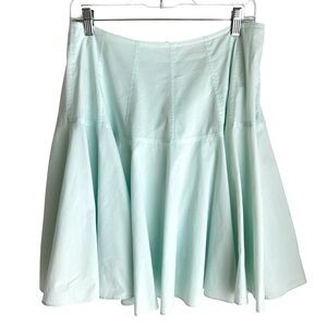 Body by Victoria 98% Cotton Seafoam Green Placket Front Mini Skirt Size 10